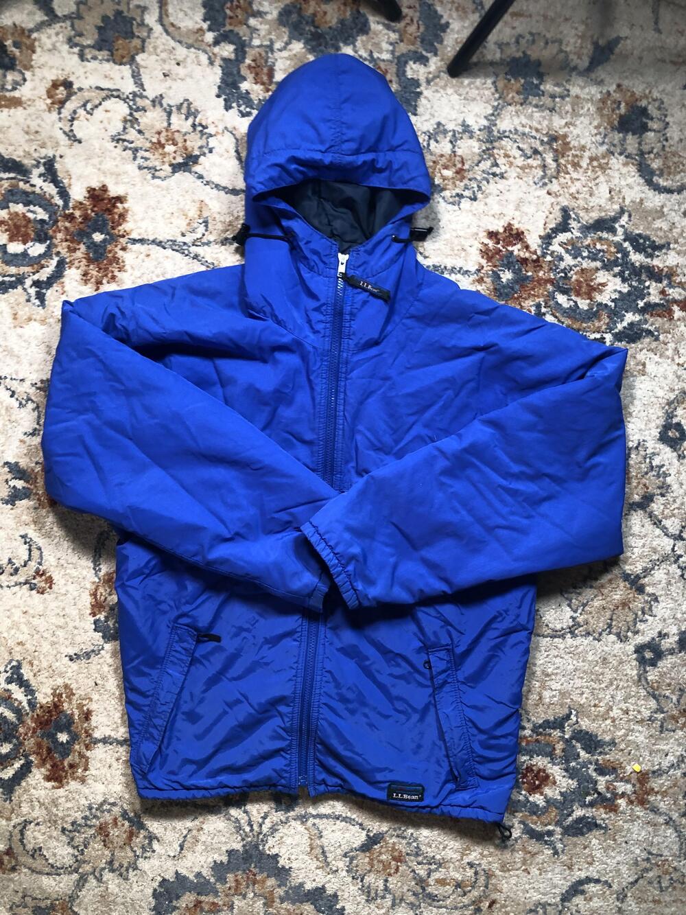 LL Bean Jacket Mens Large Hooded Thinsulate 3M Insulated Full Zip Winter Coat